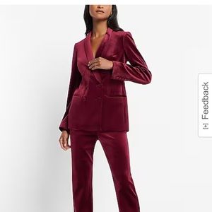 Express Ruby velvet double breasted shawl collar blazer sizes L and XL available